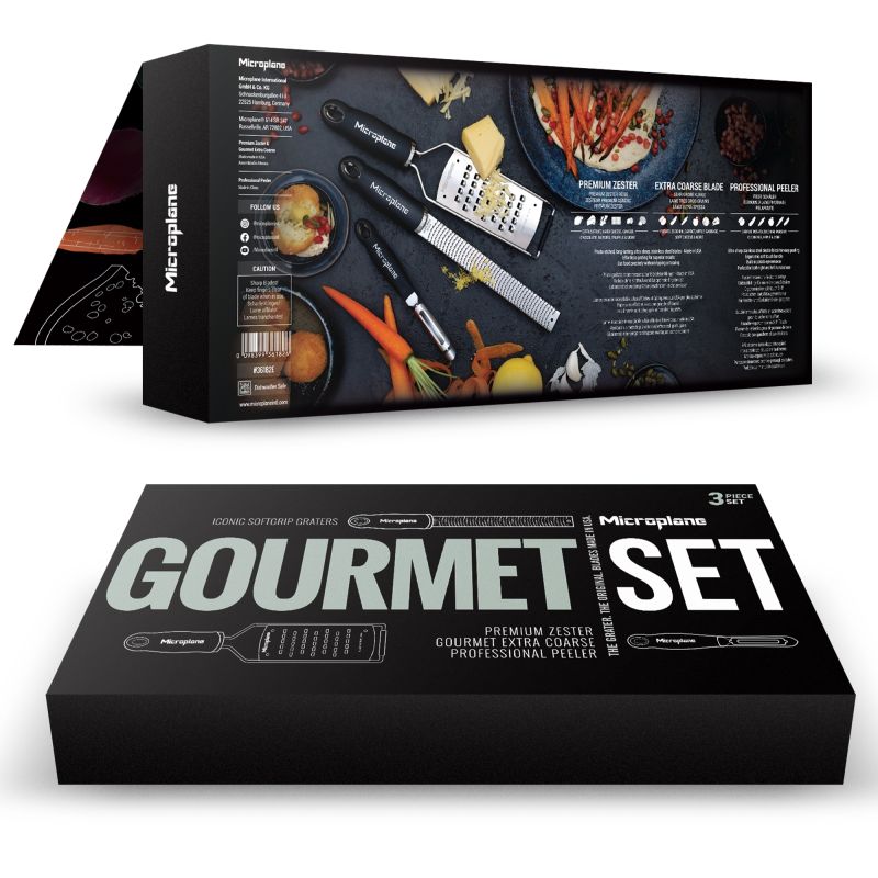 Microplane Gourmet set sa uspravnom ljuštilicom
