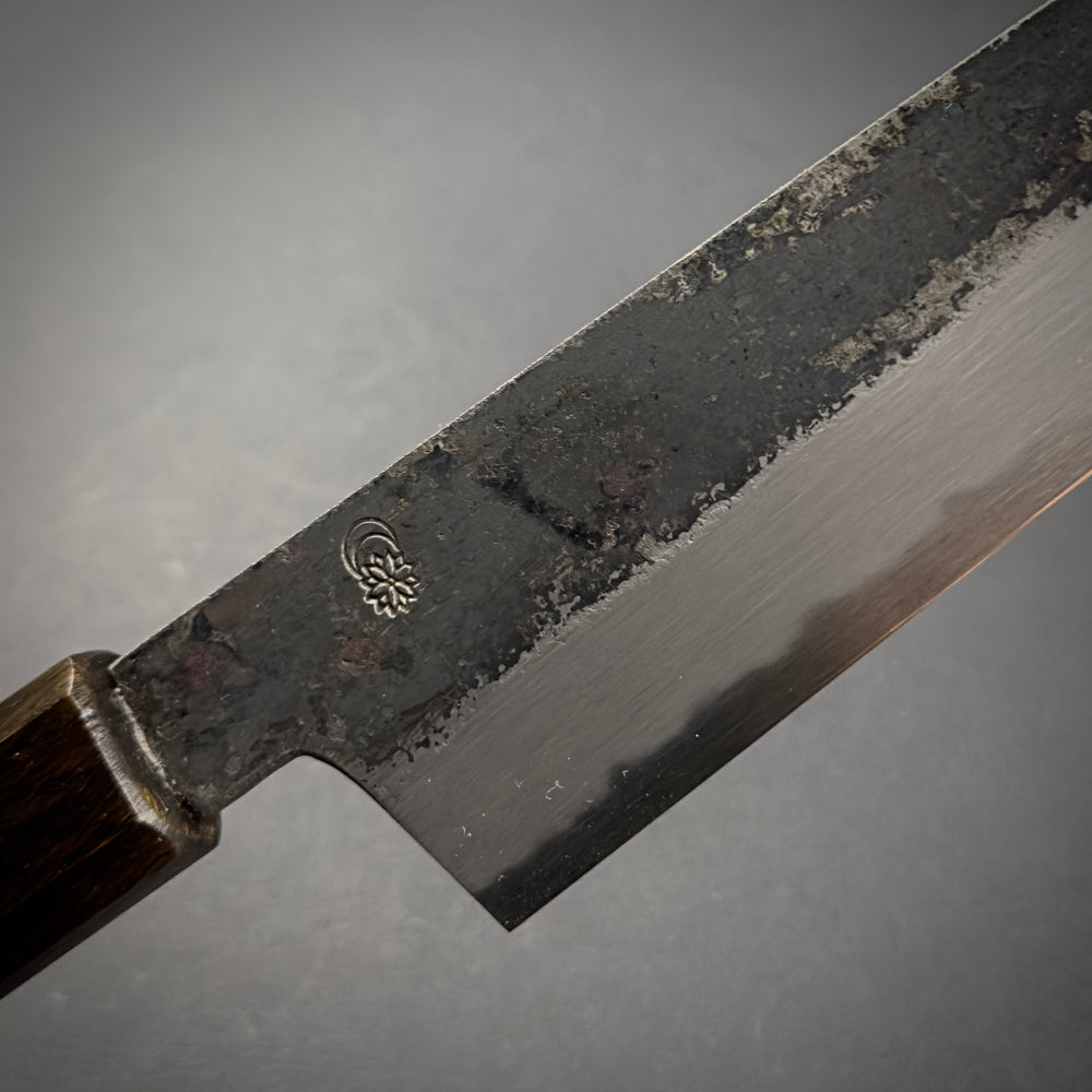 Sakai Kikumori Kikuzuki Kuro Santoku 180mm