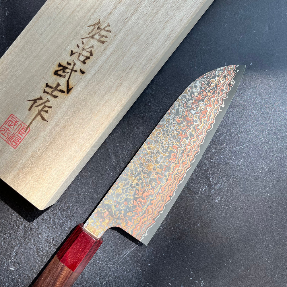 Takeshi Saji Rainbow Nashiji Santoku 170mm 