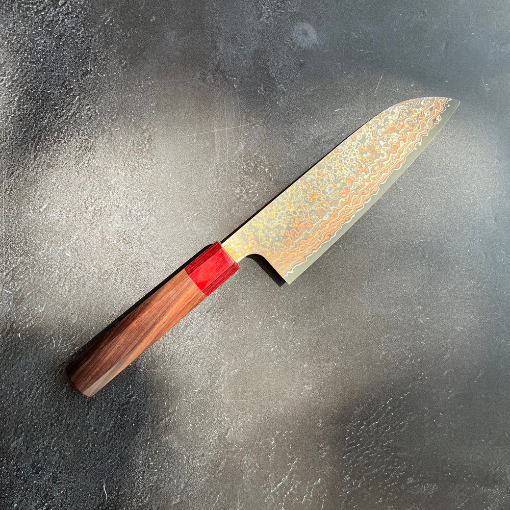 Takeshi Saji Rainbow Nashiji Santoku 170mm