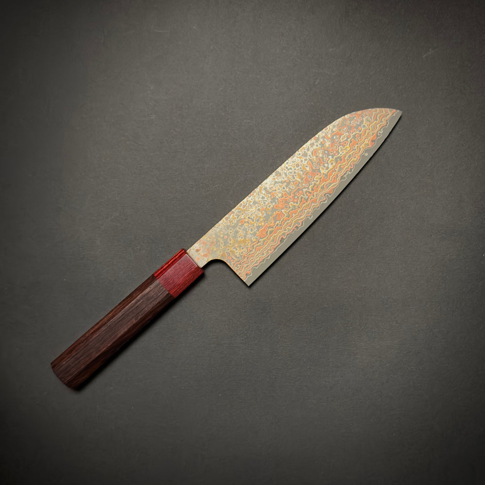 Takeshi Saji Rainbow Nashiji Santoku 170mm