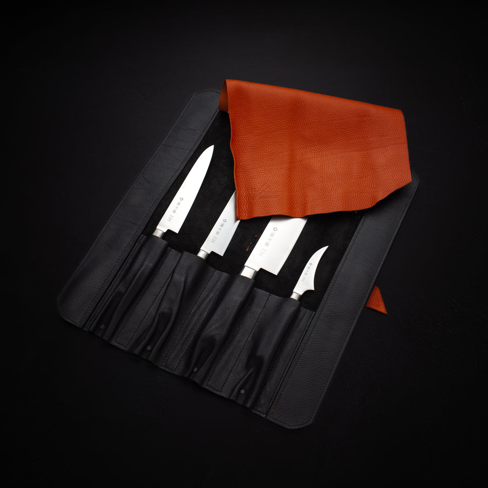 Be Sharp Counter Knife Bag - Black/Orange