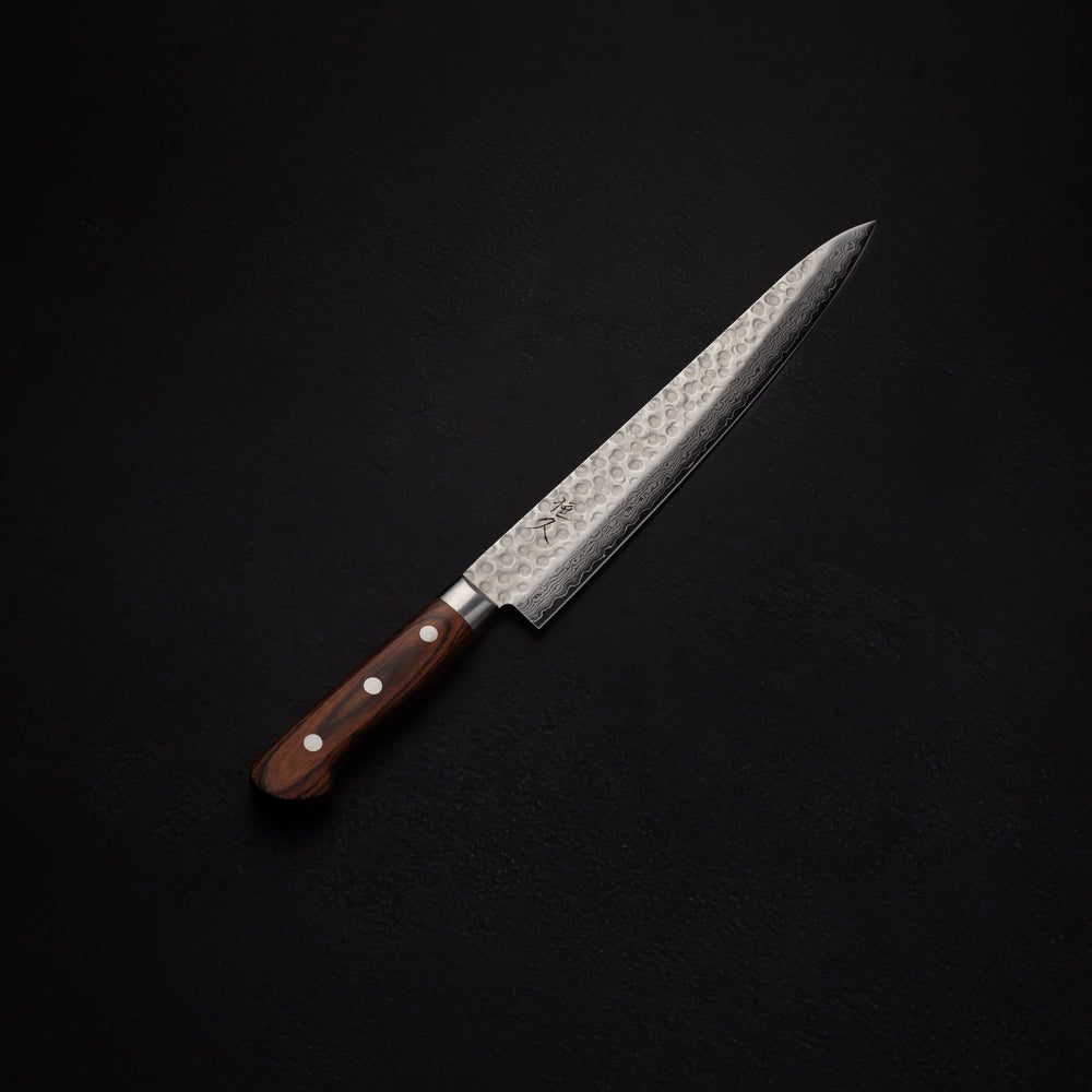 Tsunehisa VG10 Damascus Tsuchime Sujihiki 240mm