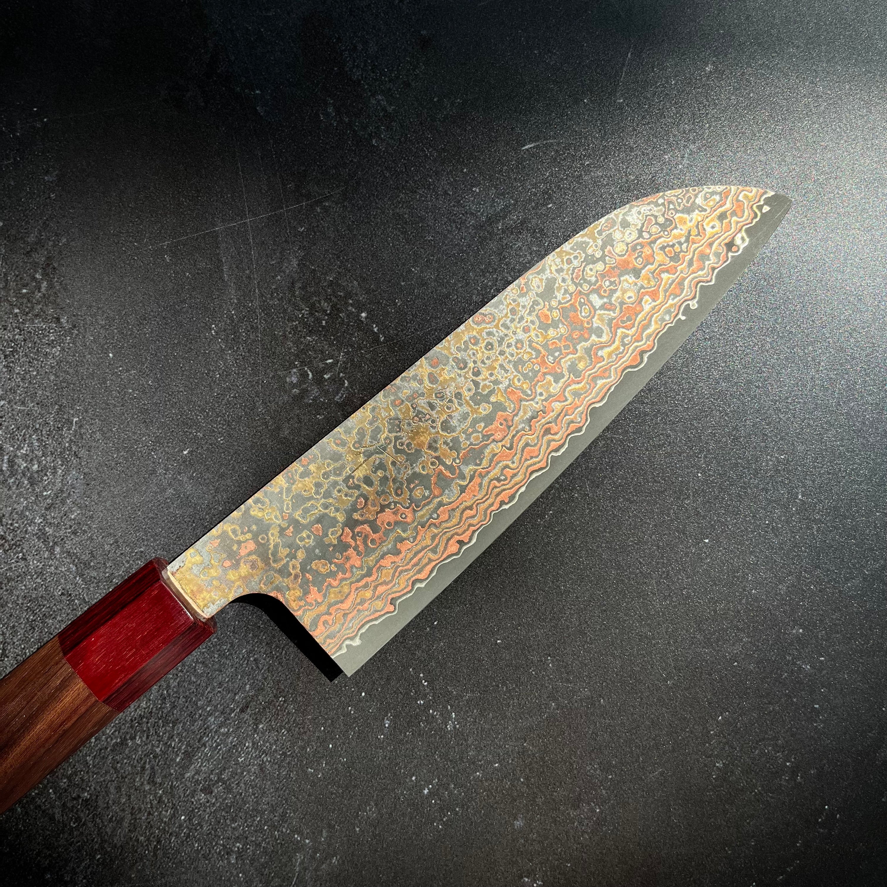 Takeshi Saji Rainbow Nashiji Santoku 170mm