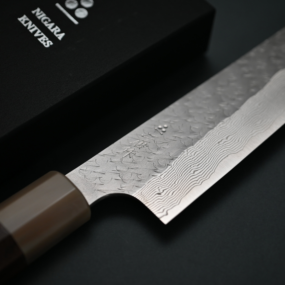 Nigara SG2 STRIX Tsuchime Damascus Sujihiki 240mm